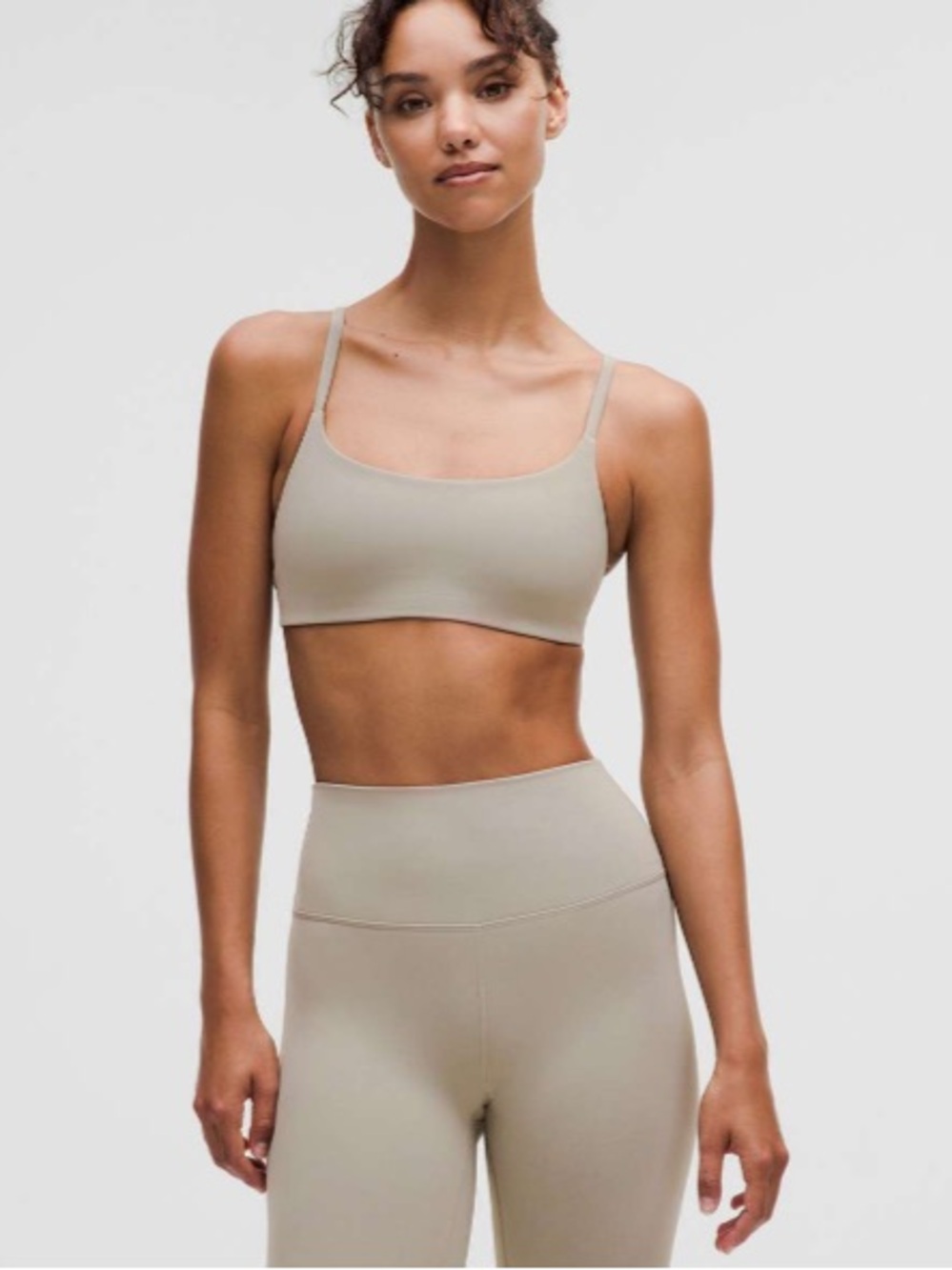 Lululemon Wunder Train Strappy Racer Bra Riverstone Size 4 A/B Cup - Picture 2 of 6